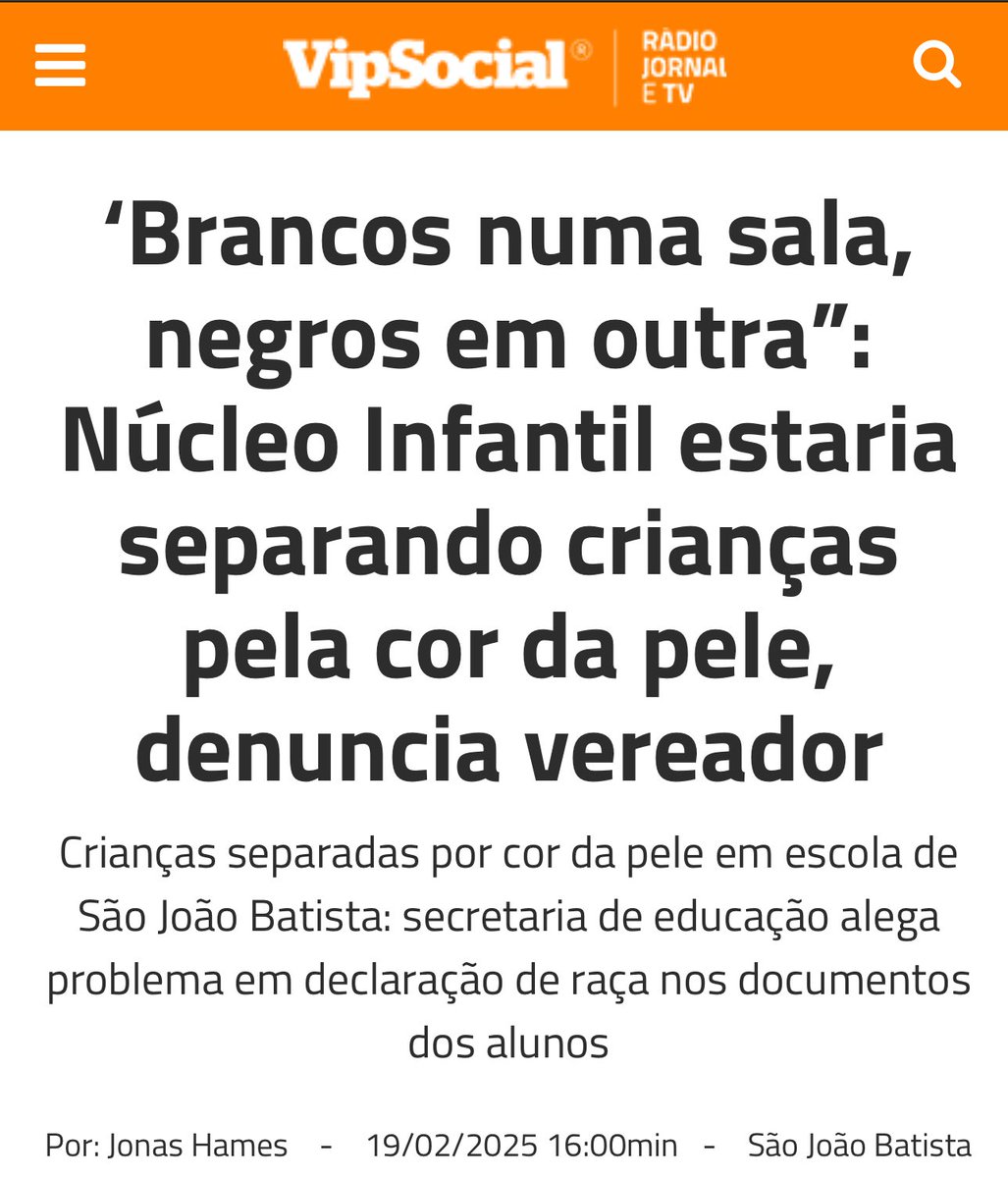 lazarorosa25's tweet photo. Crianças brancas numa sala, crianças negras em outra”: Vereador Teodoro Adão denuncia um verdadeiro apartheid em escola infantil na cidade de São João Batista, Santa Catarina. Revoltante! 

“A secretaria de educação alegou problema em declaração de raça nos documentos dos alunos”. O que isso tem a ver com o racismo escancarado presenciado na escola?