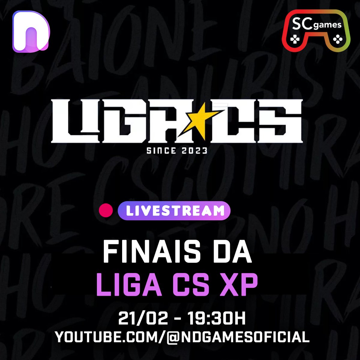💥Assista AO VIVO as finais da LIGA CS XP!

Será que seu time favorito vai levar o troféu?
Acompanhe hoje, às 19:30 no nosso yt!
🎤 Com narração de <a href="/Kevin_doruk/">Kevin 'Doruk' Rocha Alves</a>!

🎥 Apoio:
<a href="/LIGACSBR/">LIGA CS</a>  <a href="/FACEIT/">FACEIT</a> 
 Não perca!

#LigaCSXP #CS2 #Esports #fps #torneio #counterstrike