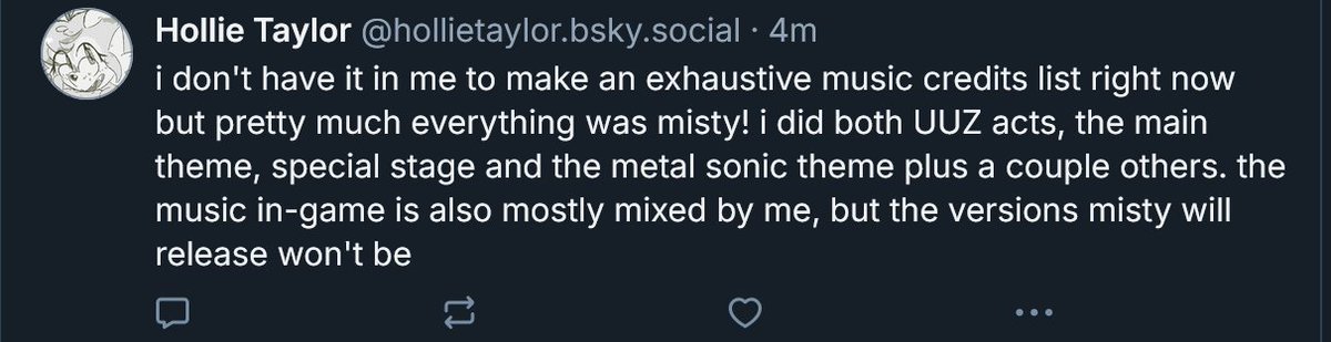 <a href="/TuermanaE/">CTM5465_2</a> <a href="/GabeShenanigans/">Misty</a> Ye. I don't feel like retyping it so here's what i said on bluesky. I'll try to get an exhaustive music credits sheet done at some point :)
