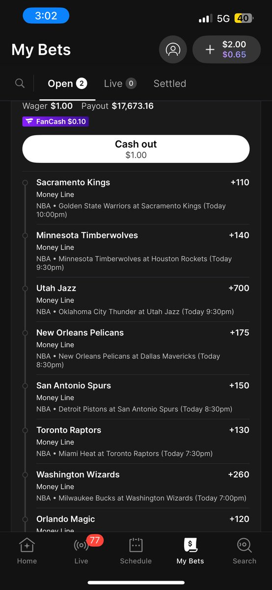 Was 2 off yesterday’s games let’s run it back