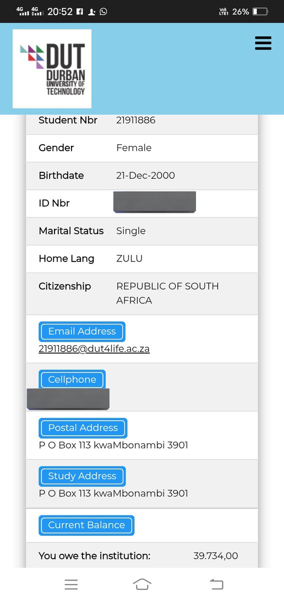 MandisaZun27911's tweet image. Hey

I&apos;m reaching out for help. I&apos;ve got an outstanding balance at DUT and I&apos;m struggling to pay. Any assistance or sponsorship would be a huge blessing. Thank You

#FinancialAssistance #StudentSupport #AssistantNeeded