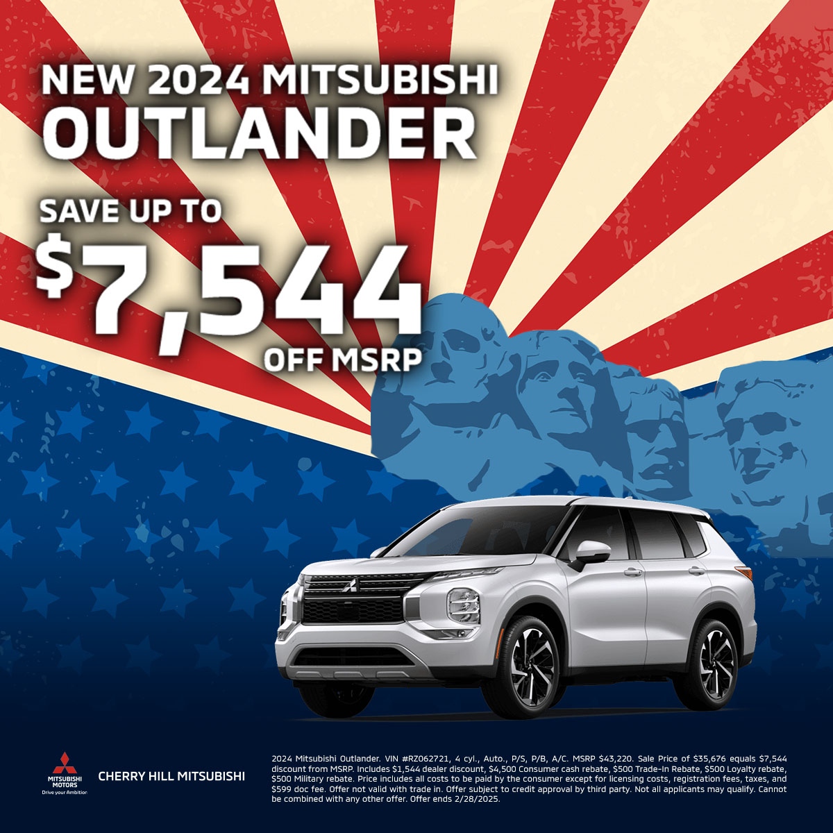 🚨 TGIF = Thank Goodness for INSANE SAVINGS! 🚨

The New 2024 Mitsubishi Outlander is calling your name, and with up to $7,544 OFF MSRP, this deal is presidential-level BIG!💥

🏁 Race on in this weekend and cash in before these savings disappear!

#TGIF #Outlander #Mitsubishi...