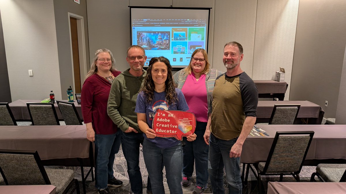 edtech_ology's tweet photo. It was so much fun presenting @AdobeExpress at @ideaillinois ! An awesome group of #Creative educators who are now #AdobeCreativeEducators!
#adobeexpress #AdobeEduCreative #AdobeLeader #IDEAcon https://t.co/P7DqKcxwOW