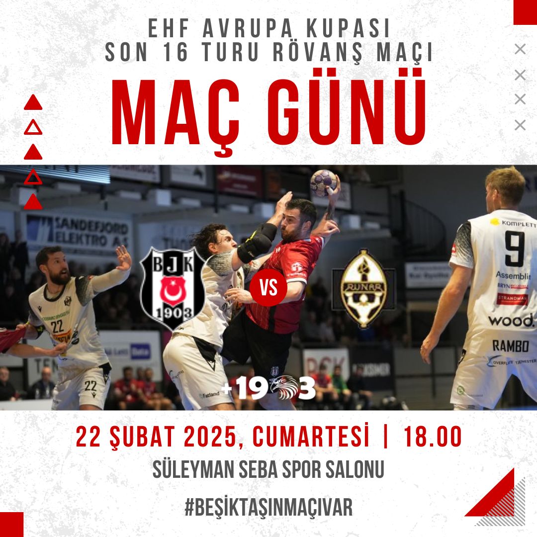 +1903 (@arti1903) on Twitter photo Bugün <a href="/BJKHentbol/">Beşiktaş Hentbol</a> 35-35'in rövanş maçına çıkıyor!
🆚 Runar Sandefjord
🏆 EHF Avrupa Kupası
⚔️ Son 16 Rövanş Maçı
🕔 18:00
🏟️ Süleyman Seba Spor Salonu
#BeşiktaşınMaçıVar Bugün <a href="/BJKHentbol/">Beşiktaş Hentbol</a> 35-35'in rövanş maçına çıkıyor!
🆚 Runar Sandefjord
🏆 EHF Avrupa Kupası
⚔️ Son 16 Rövanş Maçı
🕔 18:00
🏟️ Süleyman Seba Spor Salonu
#BeşiktaşınMaçıVar