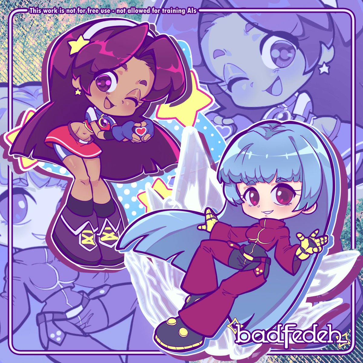 badfedeh's tweet image. #kuladiamond y #athenaasamiya de #kof2000 , valian al 100% las tortillas frías