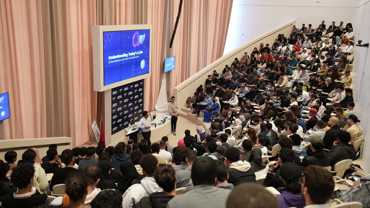1337FIL's tweet image. As part of UM6P Science Week 2025, a very interesting conference and fascinating debate on AI, LLMs and how Morocco can join the AI movement, with our 1337 alumni @KernelOverseer Aymane Biri
#UM6P #ScienceWeek2025 #Vision2030