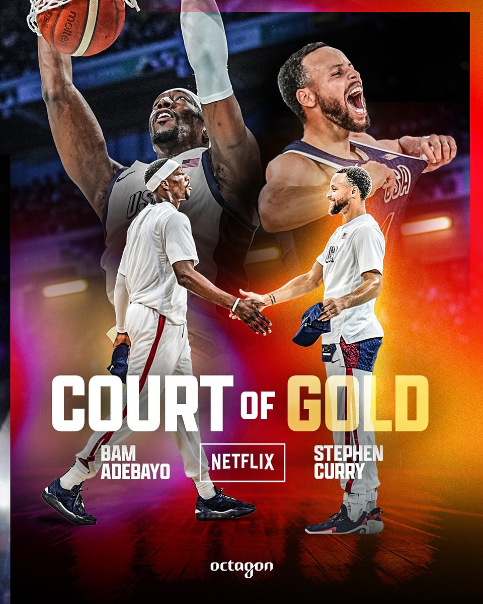 Octagon Basketball (@octagonbsktball) on Twitter photo .<a href="/StephenCurry30/">Stephen Curry</a> and <a href="/Bam1of1/">13am Adebayo</a> are featured in <a href="/netflix/">Netflix</a>'s new docuseries, "Court of Gold." 🎬🥇
The six-part series takes a behind-the-scenes look at Team USA, France, Serbia, and Canada as they compete for gold. .<a href="/StephenCurry30/">Stephen Curry</a> and <a href="/Bam1of1/">13am Adebayo</a> are featured in <a href="/netflix/">Netflix</a>'s new docuseries, "Court of Gold." 🎬🥇
The six-part series takes a behind-the-scenes look at Team USA, France, Serbia, and Canada as they compete for gold.