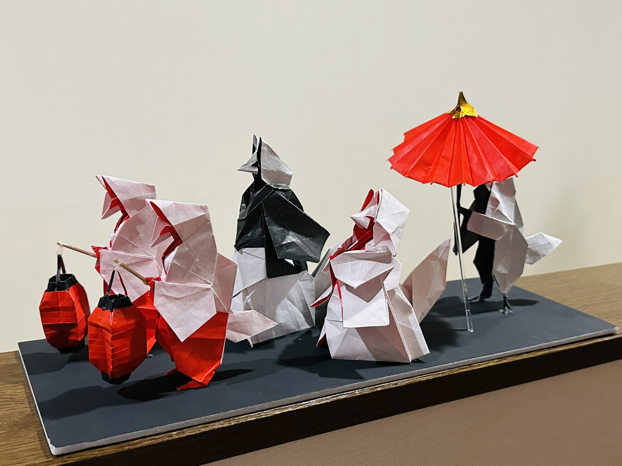 青い炎と猫、和紙34cm×24,8cm,墨 COLLABO 4 - TONO&LIMS