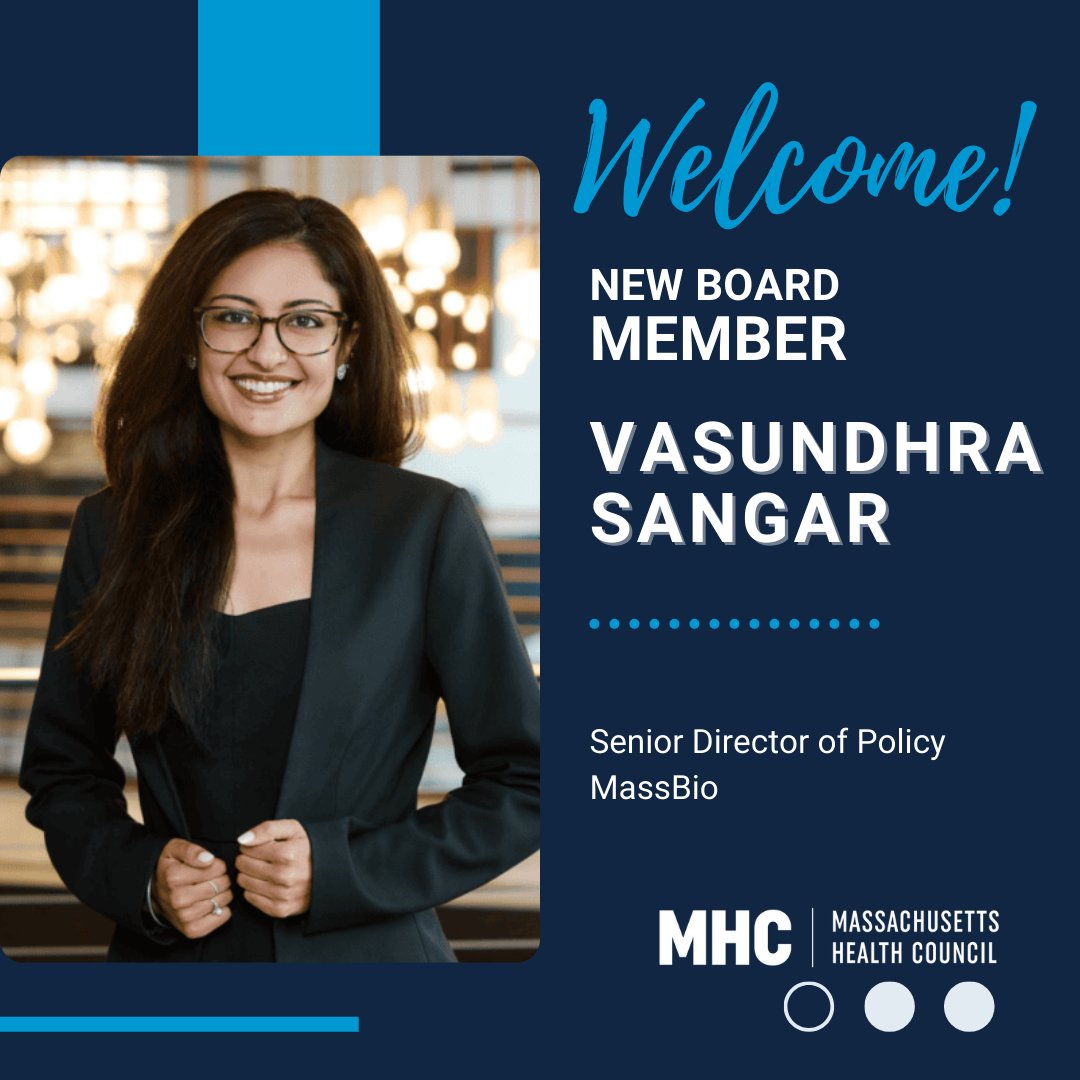 We would like to welcome Vasundhra Sangar to the MHC Board! Her expertise in healthcare policy, legislative experience, and passion for advocacy make her a fantastic addition to the board. We’re thrilled to have her insight and leadership as we work to improve health across MA!