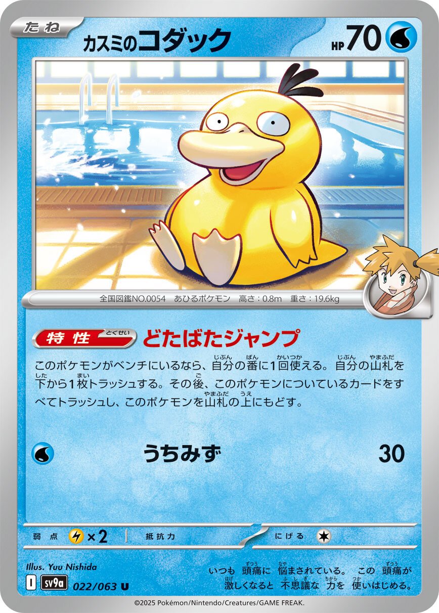 ヒトカゲ、ミュウツー、カスミのコダック、レシラム、ニャース