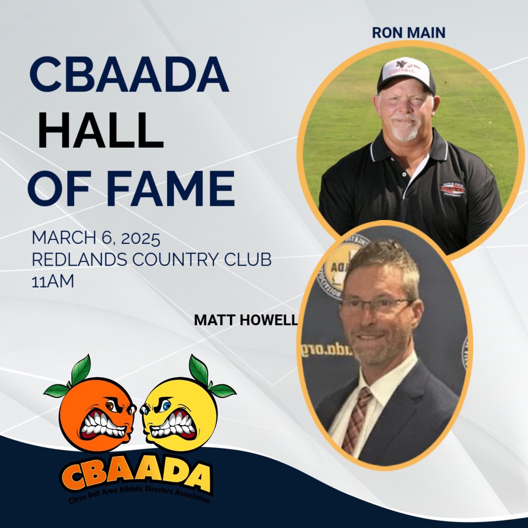 Proud to announce our 2025 inductees to the CBAADA Hall of Fame, Matt Howell and Ron Main!