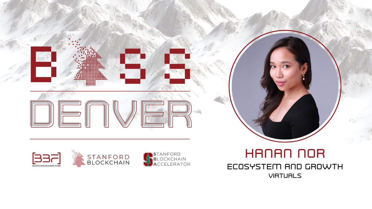 StanfordSBA's tweet image. 🔈 BASS Denver Speaker Announcement 🔈

@hananyss_  Ecosystem &amp;amp; Growth at @virtuals_io x.com/StanfordSBA/st…