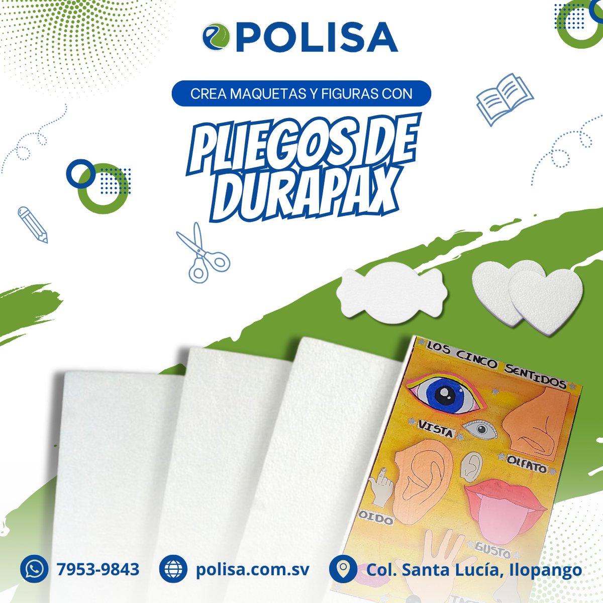 PolisaSV's tweet photo. ¿Necesitas incrementar las ventas en el #Negocio y no sabes por dónde empezar? Crea #Maquetas y #FigurasDeDurapax para los #ProyectosEscolares.

Encuentra el material ideal, nuestros #PliegosDeDurapax poseen la más alta calidad. https://t.co/IutUaNUjS7