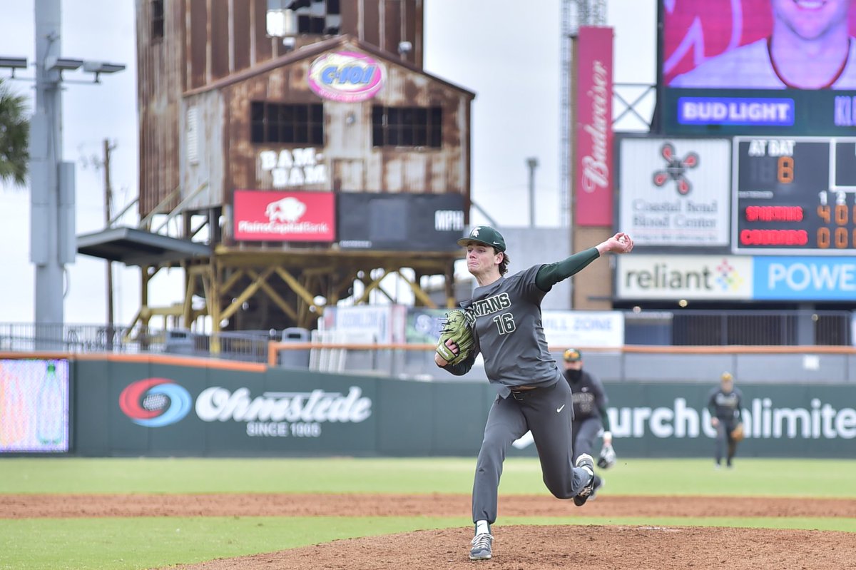 Dzierwa's final #'s for the day:

Career-high 1⃣2⃣ strikeouts!! 🔥🔥🔥

It's 3rd-straight outing either tying or setting new career-high after 11 Ks last weekend and 3rd-straight career outing w/ 10+Ks.
12 Ks
7.0 IP
1 H
1 BB
Whole lotta ⛽️

#GoGreen | #DzierwaDay | <a href="/DzierwaJoseph/">Joseph Dzierwa</a>