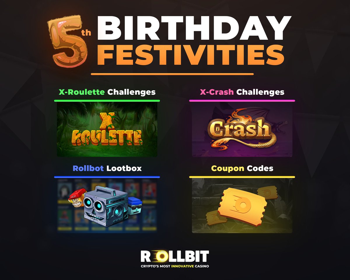 We’re celebrating our 5th birthday on February 25th and if you’re reading this, you’re invited to the party! 🥳 

We have a packed day of events planned with over $55,555 in coupon codes, challenge prizes and Rollbots up for grabs!

Will we see you there?
