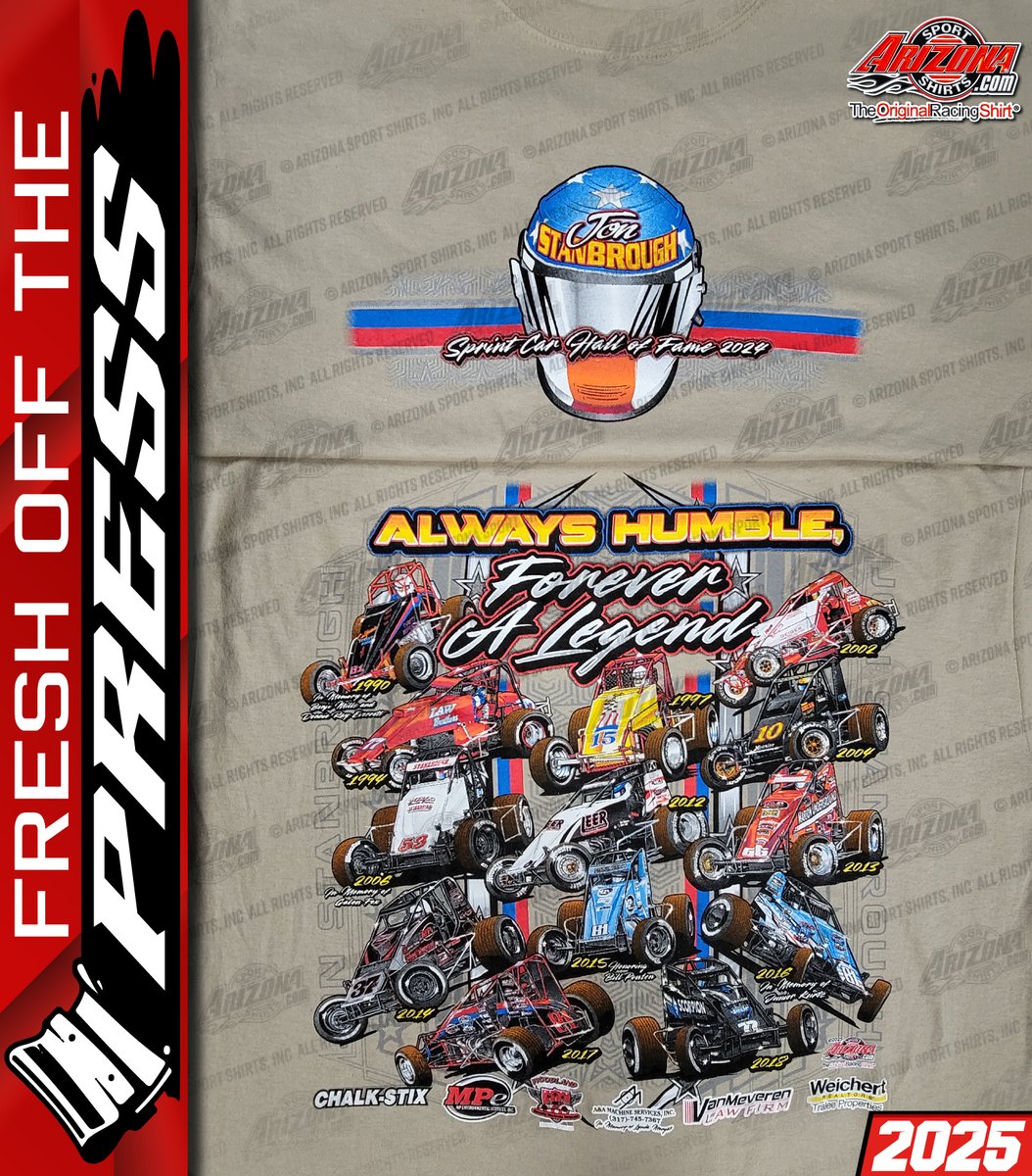 Being inducted to the Sprint Car Hall of Fame is a huge accomplishment. And of course Jon Stanbrough had to have us design something to commemorate the great honor. 

#TheOriginalRacingShirt