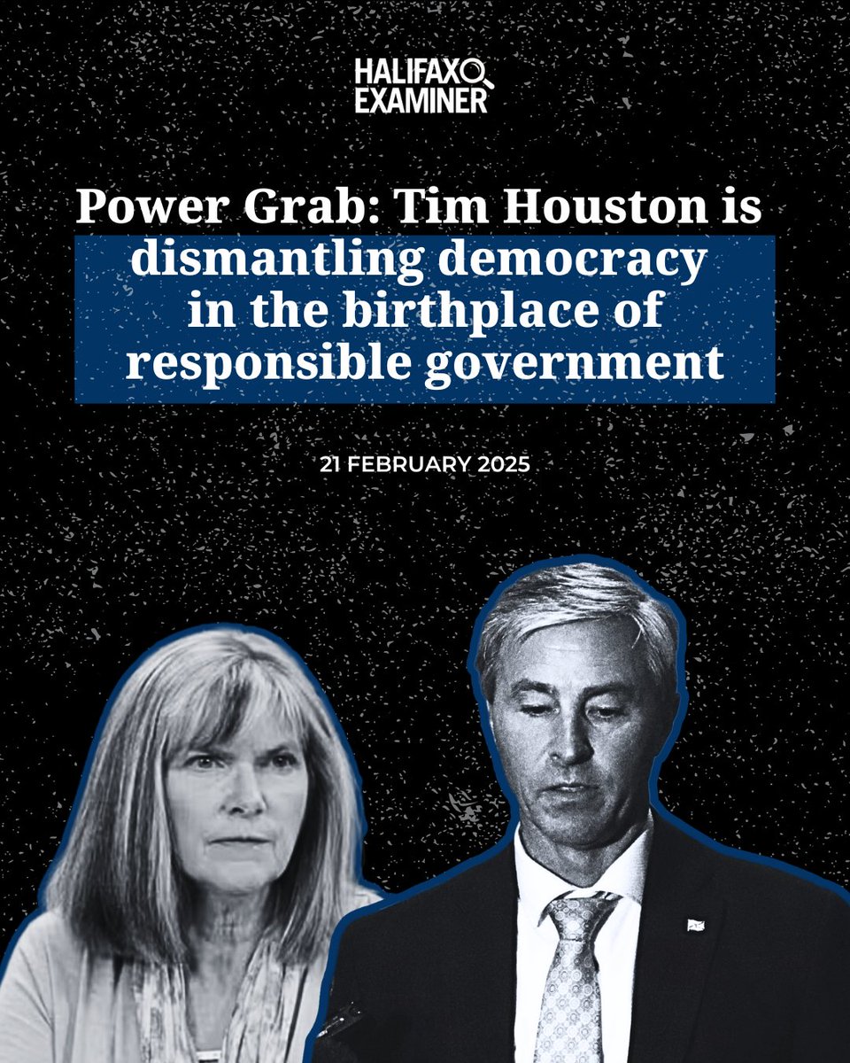 NSNDP's tweet image. Nova Scotians know what Tim Houston is up to is not OK.

❌ Consolidating power.
❌ Dramatically limiting debate.
❌ Restricting public participation in the decisions that affect them most.

Nova Scotians deserve a government that is focused on listening to, not silencing, them.