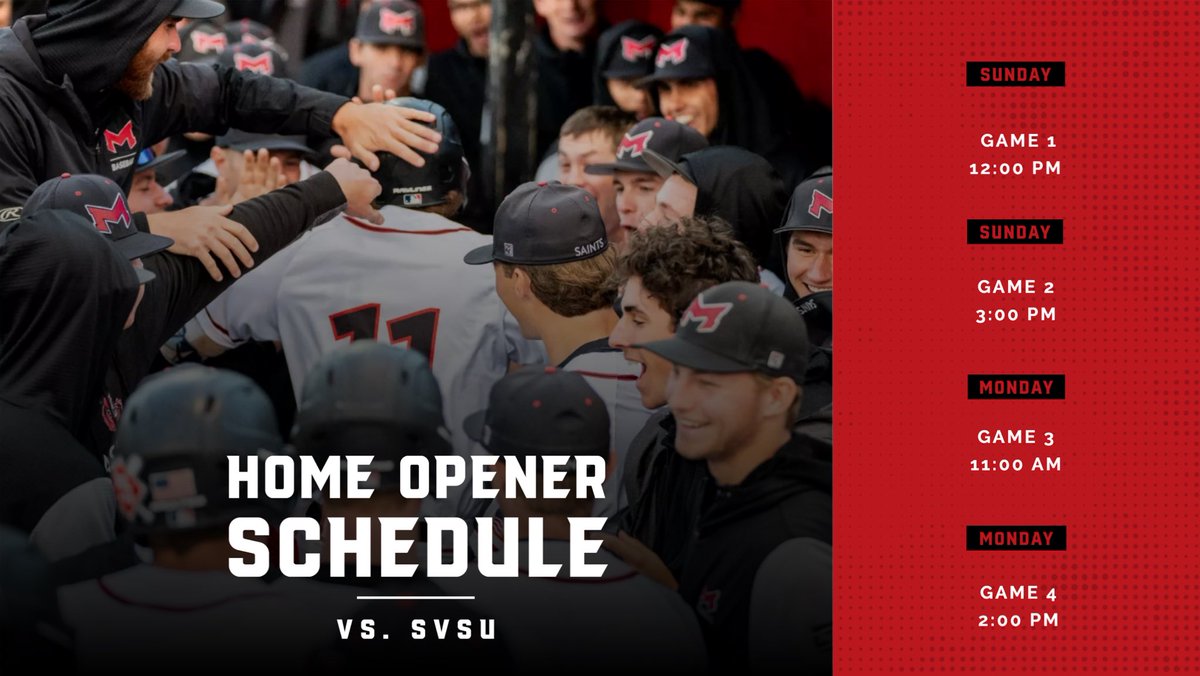 Home opening weekend vs. Saginaw Valley‼️