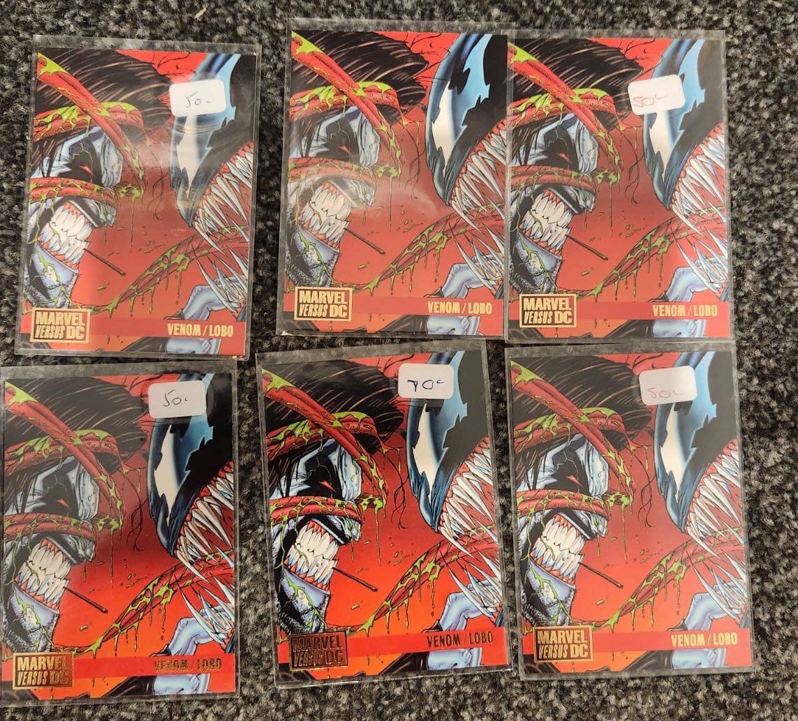 Steve Guinee (@steveguinee) on Twitter photo We recently came into possession of a ton of <a href="/Marvel/">Marvel Entertainment</a> cards, including these epic Venom/Lobo cards from 1995!
Iām gonna have to add one of these to my personal collection and get it graded! We recently came into possession of a ton of <a href="/Marvel/">Marvel Entertainment</a> cards, including these epic Venom/Lobo cards from 1995!
Iām gonna have to add one of these to my personal collection and get it graded!