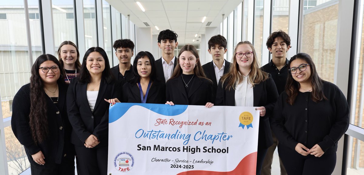 Six SMHS TAFE students are advancing to the Educators Rising National Conference in Orlando this summer! SMHS TAFE was also named Outstanding Chapter for the 4th year in a row! Not pictured, Lexzura Battise. 

Read all about their success in this week’s #RattlerRecap!
