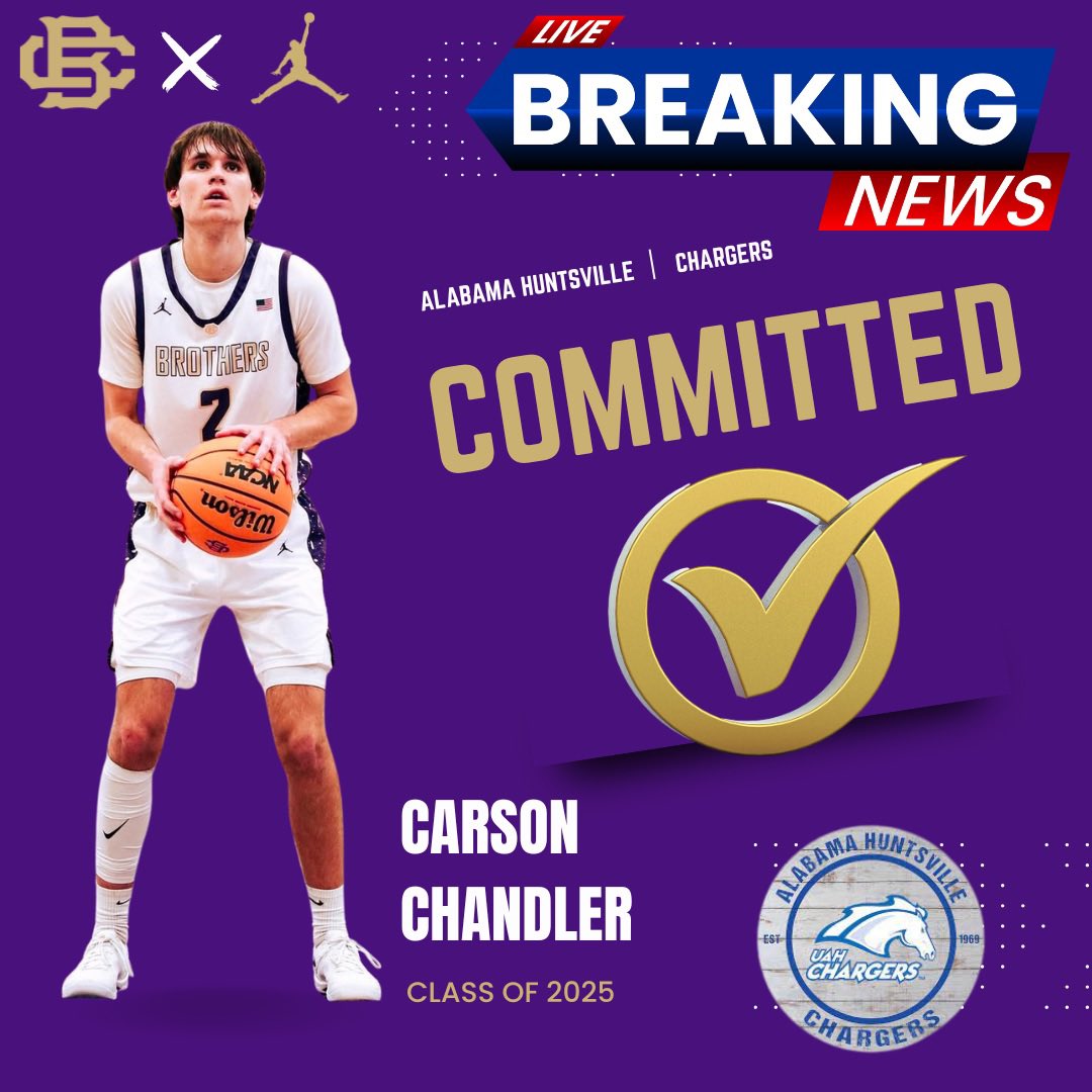 CBHSbasketball's tweet image. Congratulations to senior, Carson Chandler, who has committed to further his academic &amp;amp; athletic career at Alabama-Huntsville! #theprocess #GoBrothers