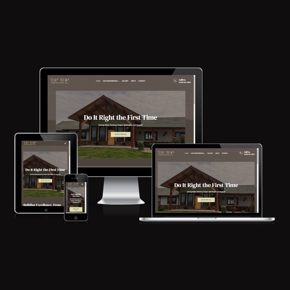 clickmonster's tweet image. A little Friday launch! Check out the newly designed Tip Top Construction website! bit.ly/41r2NIB #wordpress #loghome #seo