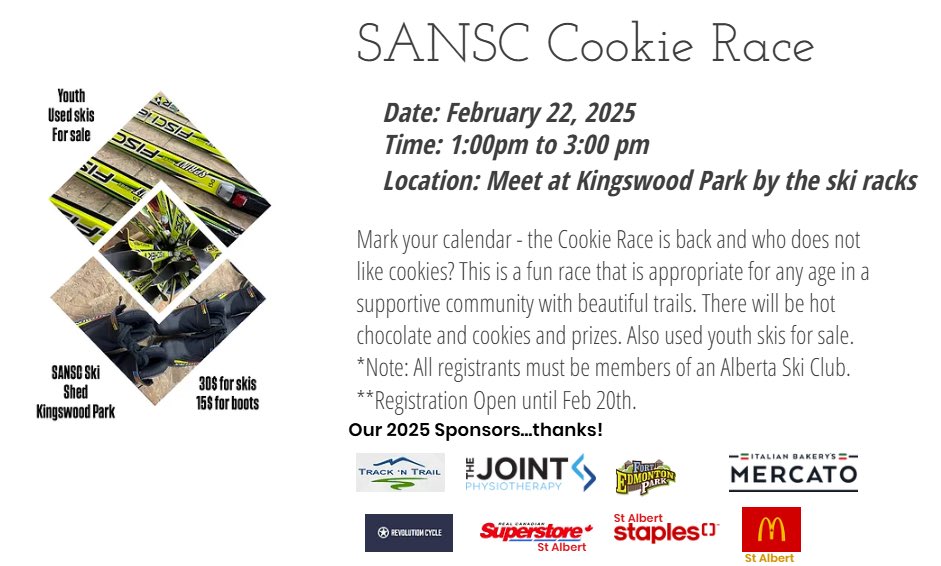 So exited about the Cookie Race Tomorrow! Thanks volunteers and sponsors!