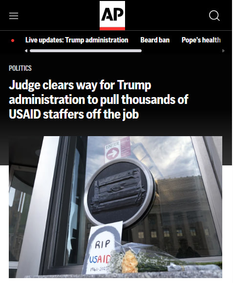 dotconnectinga's tweet photo. BREAKING🔥: A federal judge on Friday cleared the way for the Trump administration to pull thousands of U.S. Agency for International Development staffers off the job.

U.S. District Judge Carl Nichols removed his temporary block on the effort to remove all but a small fraction of USAID staffers from their posts and give those abroad a 30-day deadline to move back to the U.S. at government expense.

His ruling comes in a lawsuit filed by unions on behalf of workers. They say the rush to dismantle the agency had cut off some staffers overseas from emergency communications systems, including some in danger of political violence in Congo.

The Trump administration and the cost-cutting Department of Government Efficiency tied to billionaire Elon Musk have moved swiftly to shutter USAID, asserting that its work is wasteful and out of line with the president’s agenda.