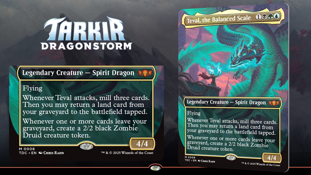 PapyVince's tweet photo. Le dragon Sultaï 🐲#MTGTarkir : #Teval
Bien dans le thème avec mill et récursion de lands... et des zombies en bonus !!! 🧟
#MTG https://t.co/VGD4bODZ9i