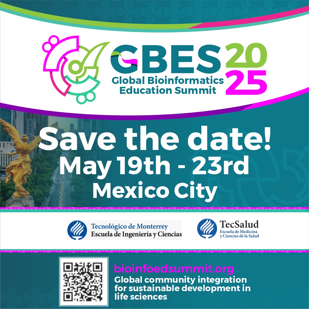 Global Bioinformatics Education Summit (@bioinfoedsummit) on Twitter photo Big news! The Global Bioinformatics Education Summit 2025 is coming to Mexico City! 🇲🇽
Join educators, researchers, trainers & students to make bioinformatics education more accessible! 
🔗 Apply now: bioinfoedsummit.org
#Bioinformatics #Education #GBES2025 #STEM Big news! The Global Bioinformatics Education Summit 2025 is coming to Mexico City! 🇲🇽
Join educators, researchers, trainers & students to make bioinformatics education more accessible! 
🔗 Apply now: bioinfoedsummit.org
#Bioinformatics #Education #GBES2025 #STEM