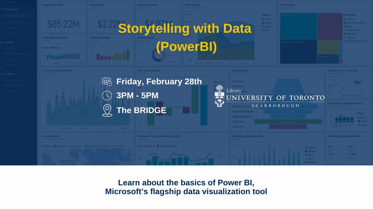 Transform data into stories that wow 🌟 Learn how to create stunning visualizations and interactive dashboards with PowerBI in the Storytelling with Data workshop 💻

📅 February 28, 2025

🔗 Register now buff.ly/4h6OI8D 

#FunDataFriday #PowerBI