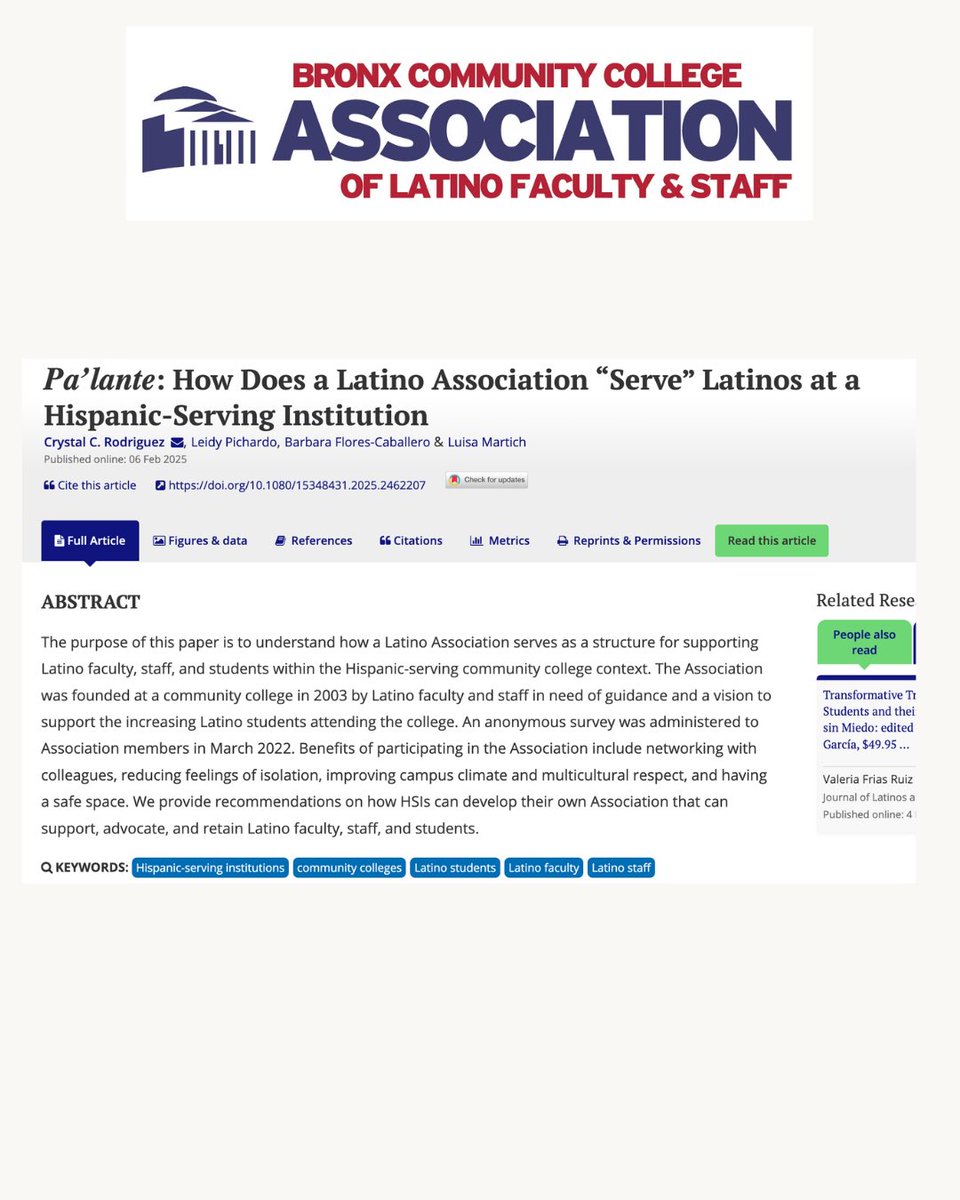 BCC Association of Latino Faculty and Staff tweet media