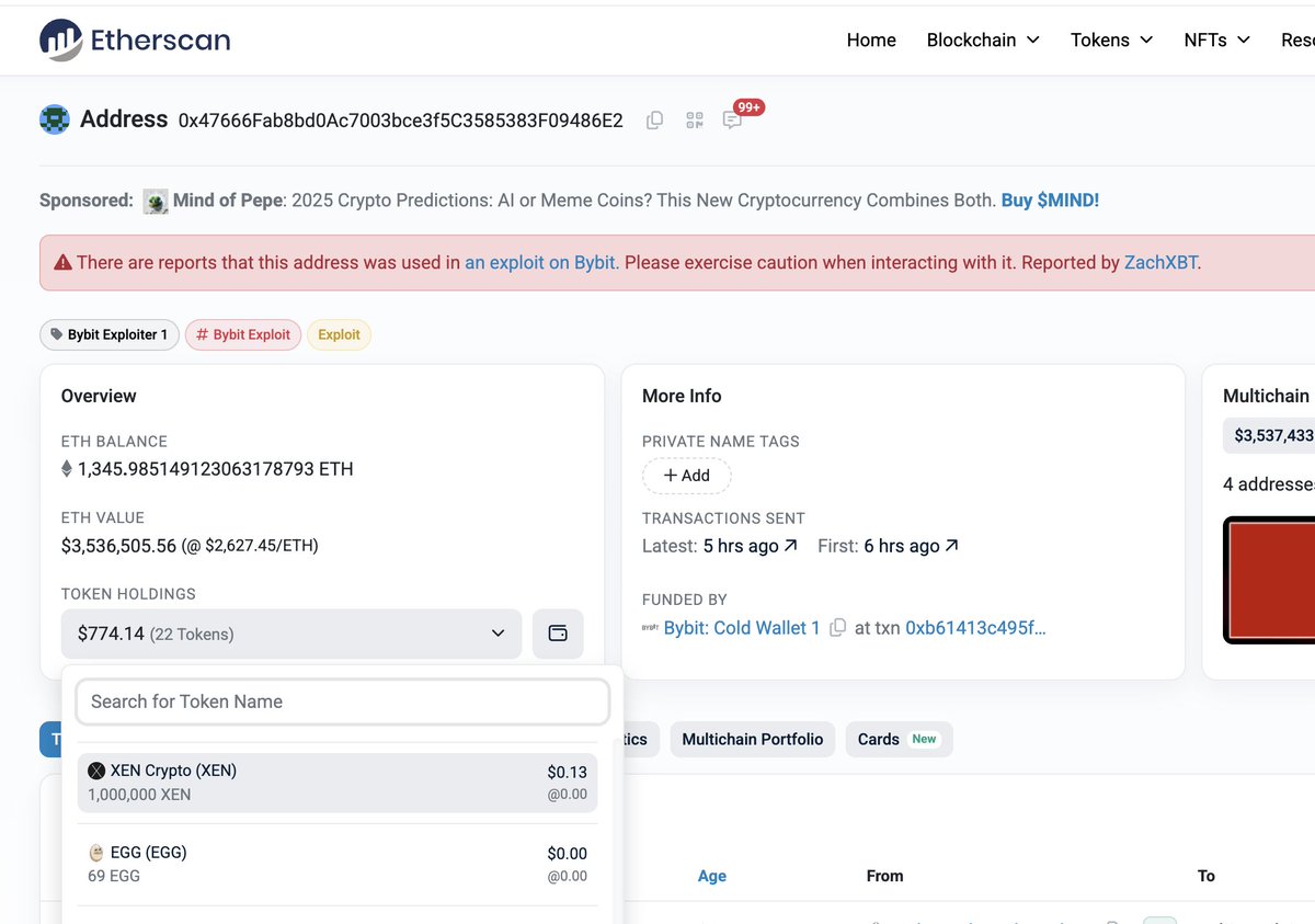ackebom's tweet image. BREAKING 🚨

@Bybit_Official hacker was a #XENIAN 😱

@simplewaters @CLOUT_COCKS was it you?

and has anyone seen @moreworldpeace ?