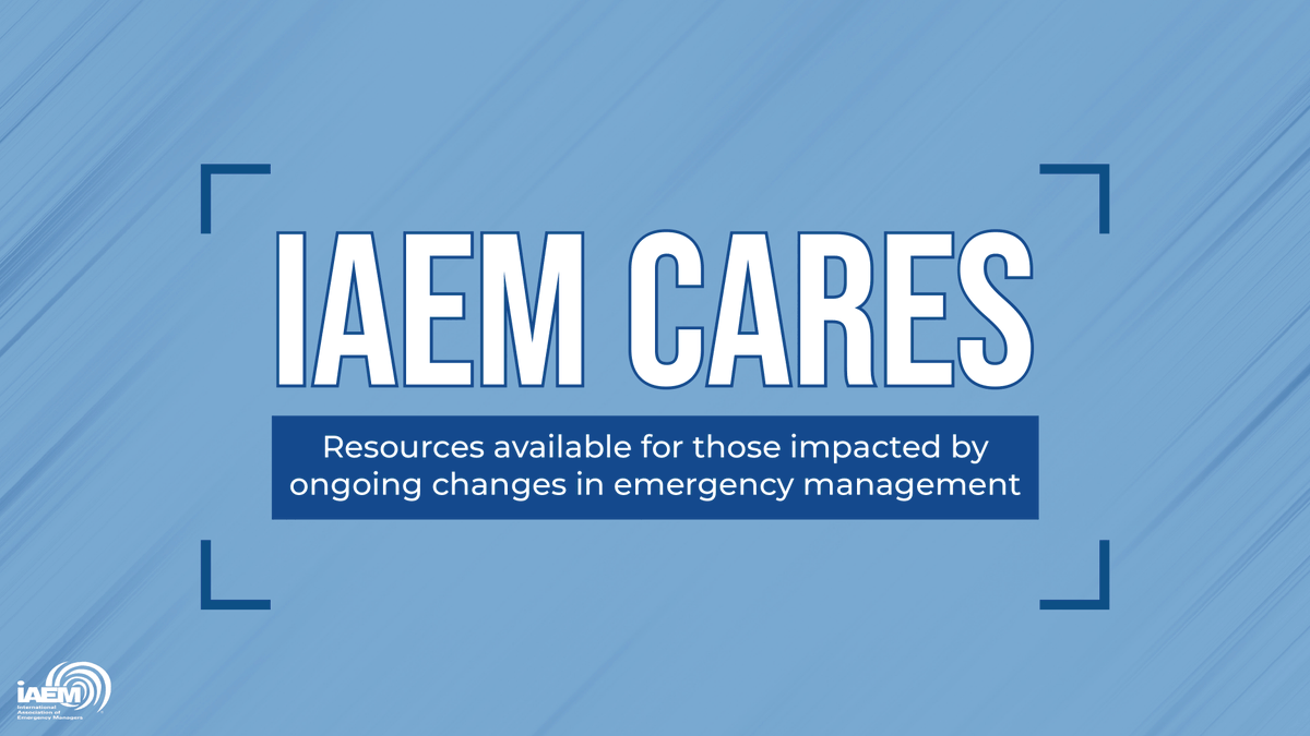 iaem's tweet photo. To help those impacted by recent changes in federal emergency management, IAEM has created a Member Resource Center with enhanced benefits and relief efforts. Visit the Member Resource Center: https://t.co/CRmlUsFd5R 
#IAEMCares #IAEMStrong #EMGTwitter https://t.co/ka4aUpvxZS