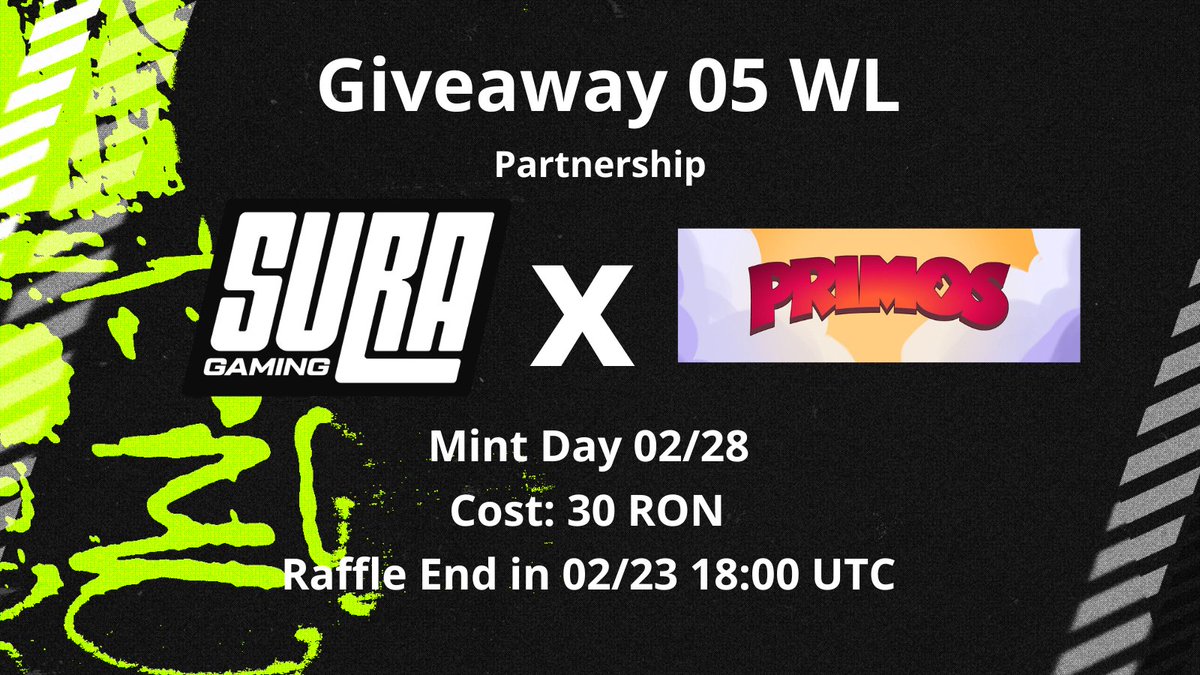 KoibitoTv's tweet photo. Giveaway of 5 Whitelist spots to mint the NFT $PRIMOS on RONIN. Follow the rules below:
📌Follow @KoibitoTv  @suragamingbr & @PrimosWarriors
📌 RT & Like this tweet
📌 Tag 3 friends
📌 Comment your Ronin Wallet Address
📌 Join the Discord: https://t.co/H7usEpYKyg

Read more: https://t.co/XeV2t5GKZT