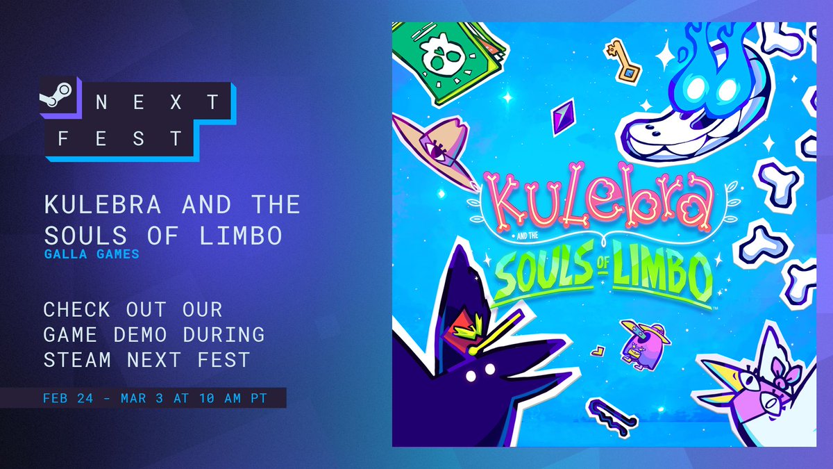 Looking for a cozy game for #SteamNextFest? Galla Games’ Kulebra and the Souls of Limbo demo has you covered!

As the loveable (and quite dead) snake Kulebra, you’ll go on an time-looping afterlife adventure to break the curse of Limbo and help its residents move on.

🐍