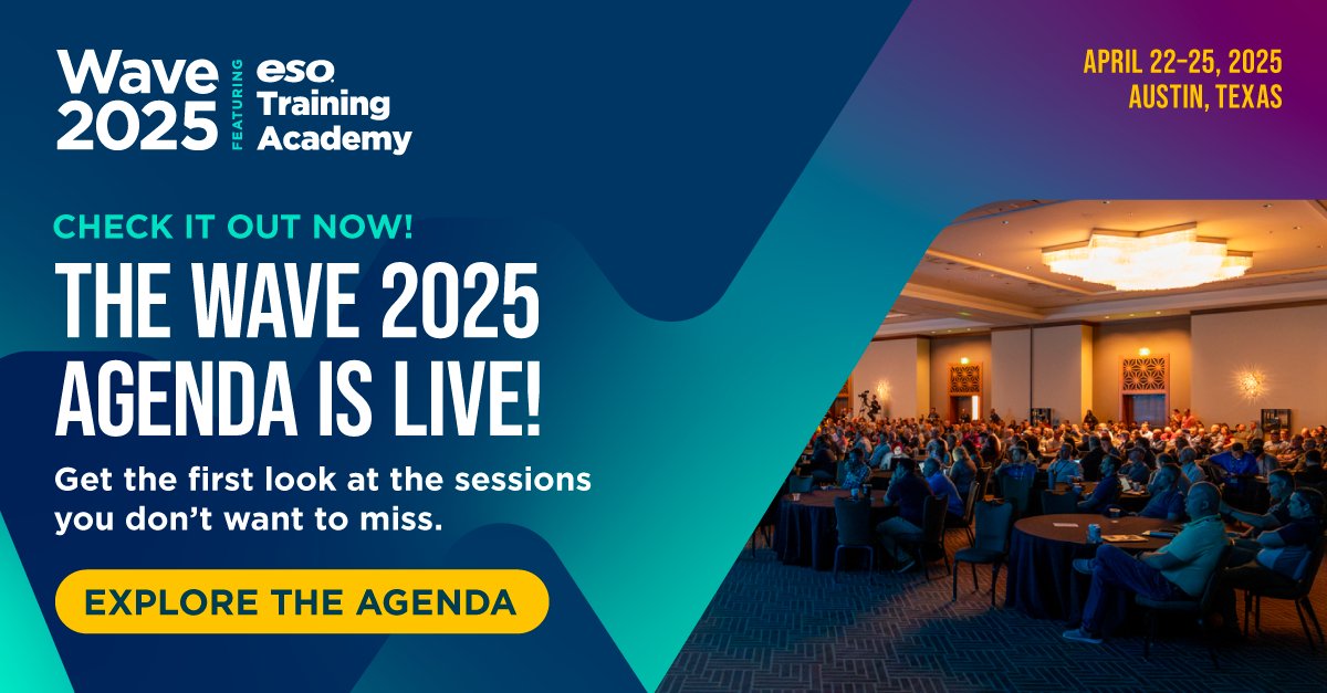 📢 The #ESOWave2025 agenda is live!

Get ready for expert-led sessions packed with actionable insights, hands-on training, and the latest in public safety and healthcare technology. 
Check it out now to start planning your experience and secure your spot! bit.ly/4h8WvSF