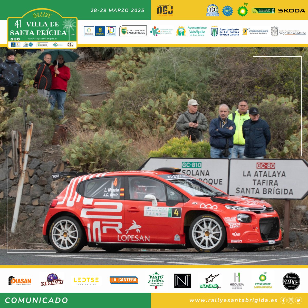 Las inscripciones del 41 Rallye Villa de Santa Brígida, a un excelente ritmo.