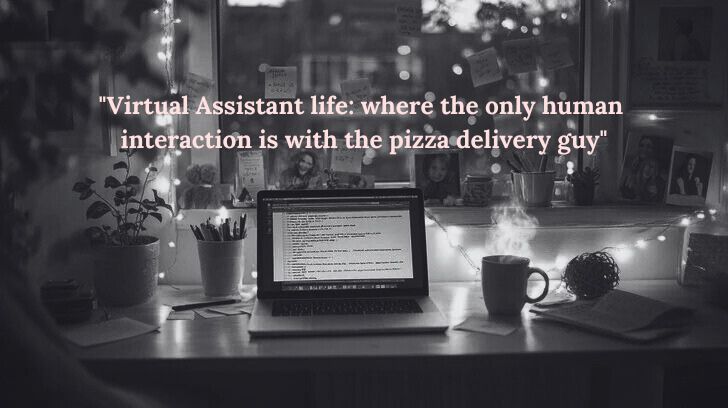 Cleeeeng02's tweet photo. as a Virtual Assistant, my social life consists of pizza delivery guys and Google searches Anyone else with me? #VirtualAssistantLife #RemoteWorkLife #PizzaIsMyFriend" https://t.co/ylG7UDmwM5