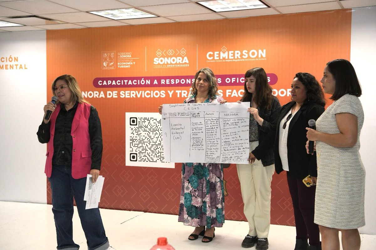 CPJannyBarrera's tweet photo. 🟢 #Sonora 🏜️ En representación de Roberto Gradillas Pineda @gradillasrob, secretario de #Economía y #Turismo @Setur_son la titular de #Cemerson, Aurora Rojas Solís, reconoció la importancia de la digitalización, la reducción de requisitos, la reducción de plazos y la simplificación de formatos.

https://t.co/6LVy7mqjNu