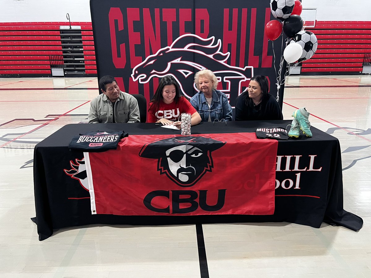 Congratulations Liliana! Signing today to continue her education and her soccer career at CBU! #RespectTheHill⚽️ #alwaysamustang