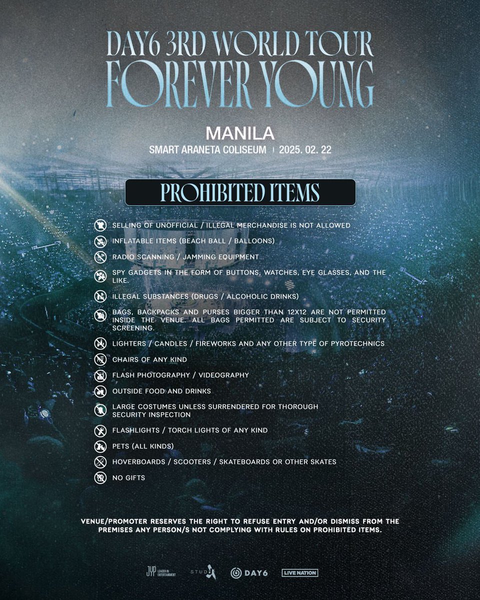 livenationph's tweet image. Tonight's the night, My Day! Are you ready for DAY6 3RD WORLD TOUR &amp;lt;FOREVER YOUNG&amp;gt; in MANILA?

Show starts at 7PM.

#DAY6 #데이식스 
#DAY6_3RD_WORLDTOUR 
#FOREVER_YOUNG 
#Band_Aid 
#녹아내려요