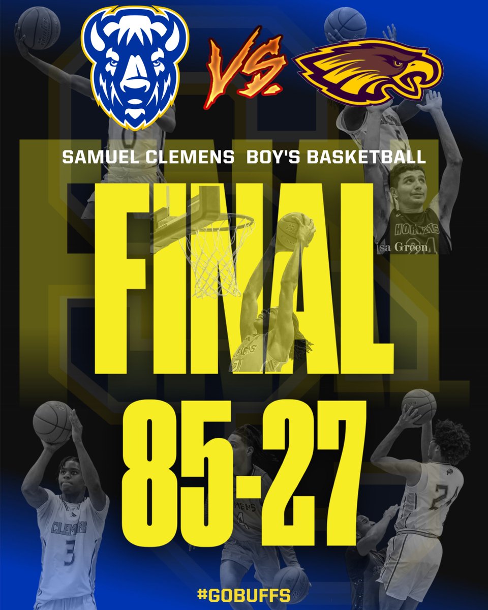 🚨 FINAL SCORE 🚨

Clemens Basketball dominates in Round 2! 💪🔵🟡

🏀 Clemens - 85
🏀 Brownsville Hanna - 27

On to the next! #GoBuffs #PlayoffMentality #ProtectTheTradition