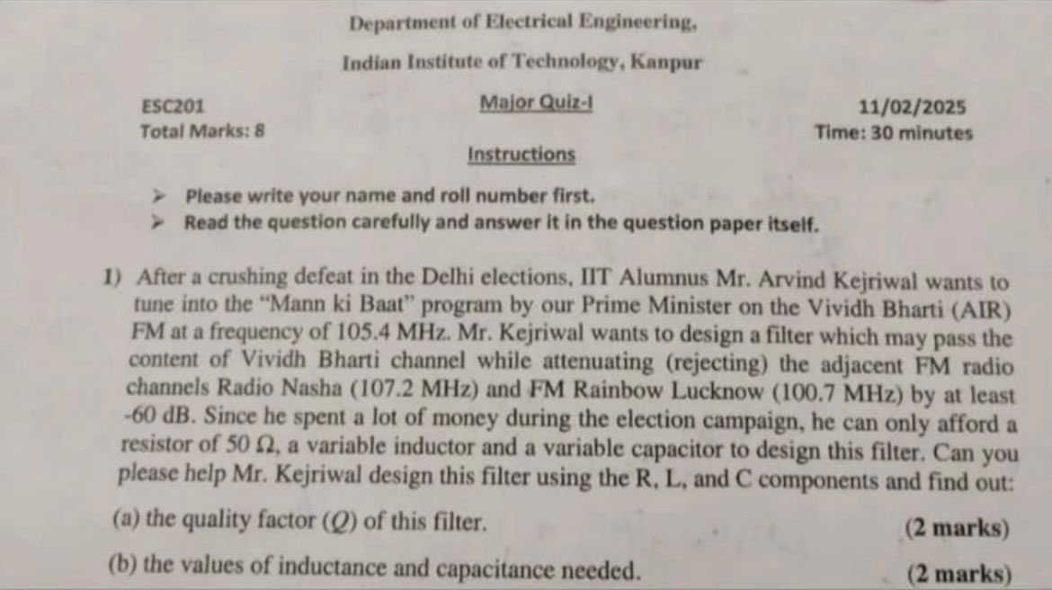 RajeshMohan68's tweet photo. IIT Kanpur professor created the cruelest ever question last week. This will go down in history as a classic masterpiece. https://t.co/9pzkOaK4i4