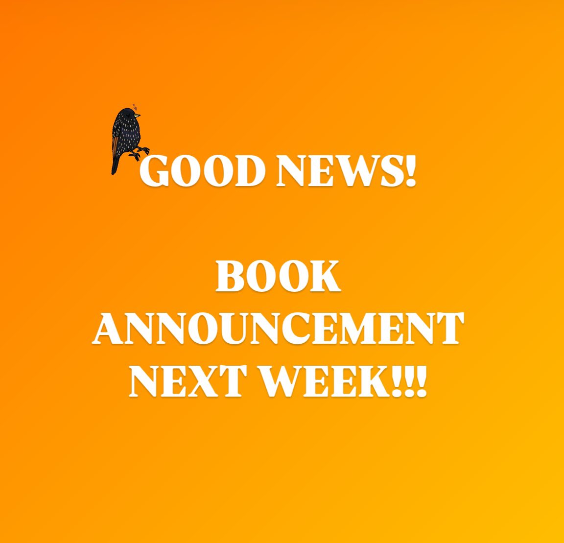 “Eeek! I finally get to share my next book with you. It’s totally different to anything you’ve read from me, and I think you’ll love it. Look out for the announcement some time next week! 🧡” 

#newbook #bookannouncement #childrensbooks