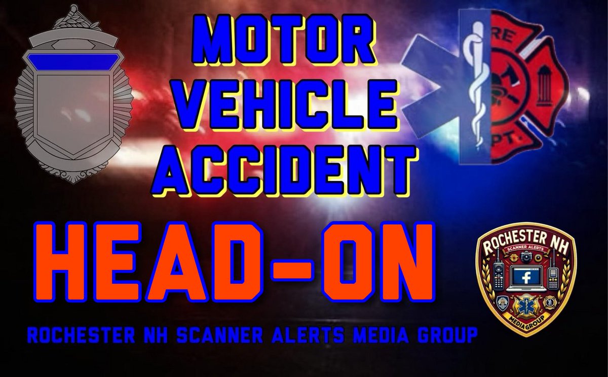 Rochnhscanner's tweet photo. Stratham, NH *MOTOR VEHICLE ACCIDENT - HEAD-ON* 157 Portsmouth Ave, Stratham, NH 03885, USA - W rollover - 2/21/2025 20:58:37 #TrafficAdvisory #StrathamNH #RoadClosure #MotorVehicleAccident #SafetyFirst
25-25681-MVA
©RNHSAMG https://t.co/xompbi8kdI