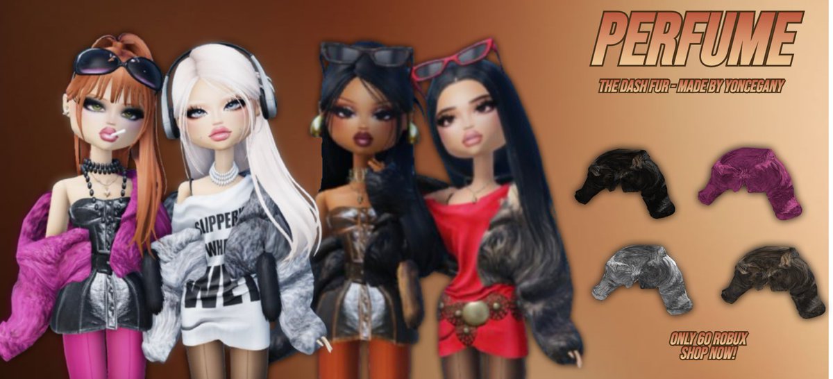 teaholicccs's tweet image. PERFUME ✨
DASH FUR COLLECTION 🛍️
❤️&♻️ Appreciated
SHOP HERE vv roblox.com/communities/84…
#robloxoutfits #robloxfyp #roblox