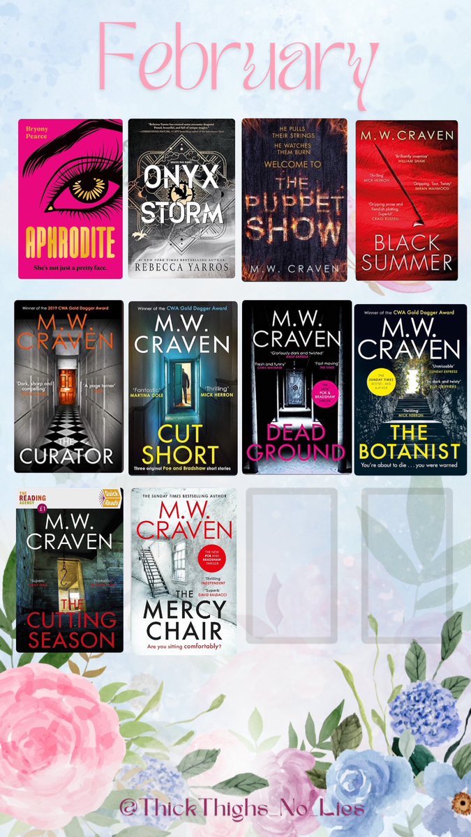 Well, that’s it 😭🥹 it’s over now till August ❤️‍🩹 never fell so hard 🥹 what a fantastic series 🥰 #TillyAndPoeTillIDie❤️ <a href="/MWCravenUK/">M.W. Craven</a> 

And now I need to do a review because I’ve spent the last 10 days reading 8 books and not written a bloody review for any of em 🤣🤦🏽‍♀️