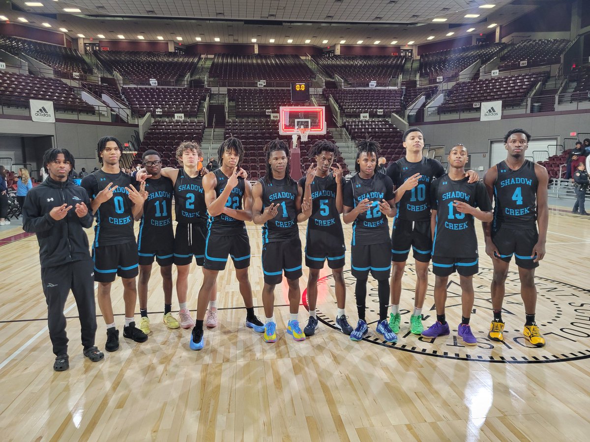 Shadow Creek HS (@shadowcreekhs) on Twitter photo With a final score vs. Kingwood, your <a href="/SCSharkBball/">🏀SCHS Basketball🏀</a> are Area Champs and have earned another game. #FinsUpCreek With a final score vs. Kingwood, your <a href="/SCSharkBball/">🏀SCHS Basketball🏀</a> are Area Champs and have earned another game. #FinsUpCreek