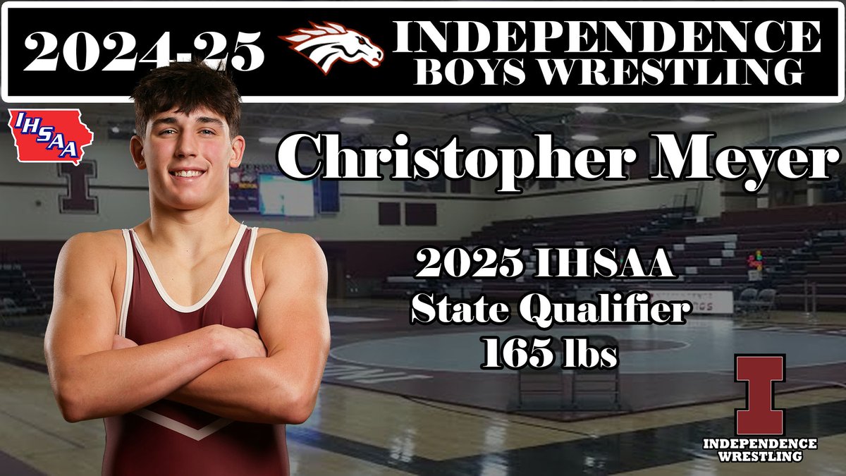165 - Cons. Round 5 - Blake Wilson (Burlington Notre Dame) 43-6 won by decision over Christopher Meyer (Independence) 39-17 (Dec 6-0).  Christopher will wrestle for 7th place tomorrow. #iahswr